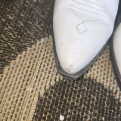 Women's boots used, white, size 37
