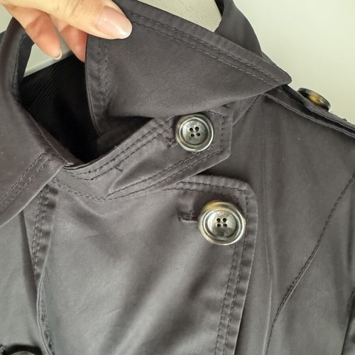 Massimo Dutti women's short trench coat size S like new, black