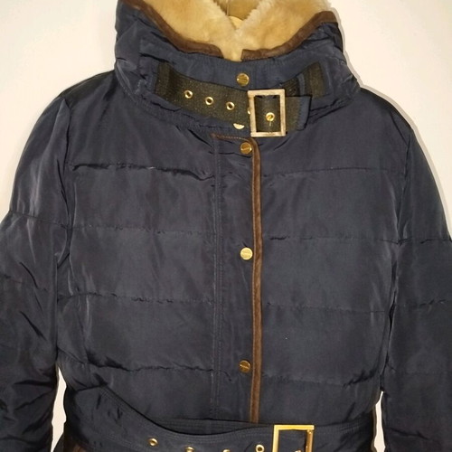 Zara women's long jacket with belts size XL-XXL like new, blue