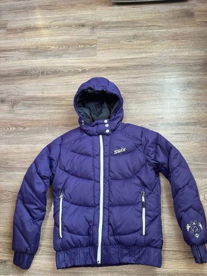 Swix Dynamic 600cuin women's down jacket size M like new purple