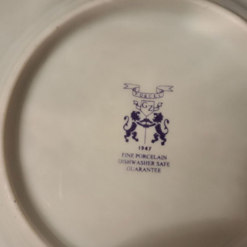 Vintage Porcel Fine Porcelain Tea Cup Saucers Set of 5, New