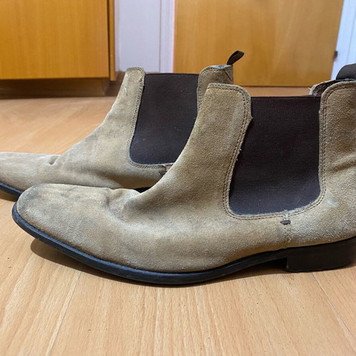 Dune London Chelsea boots used, size 44, beige and brown