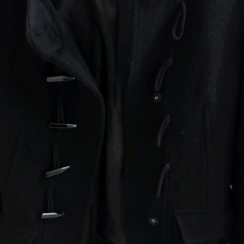 Mexx medium black Montgomery coat with hood like new