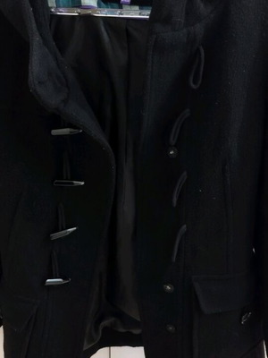 Παλτό Mexx Medium μαύρο με κουκούλα σαν καινούργιο