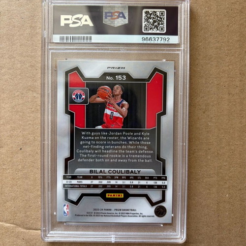 Panini Prizm Rookie Bilal Coulibaly Pink Ice PSA 10 like new