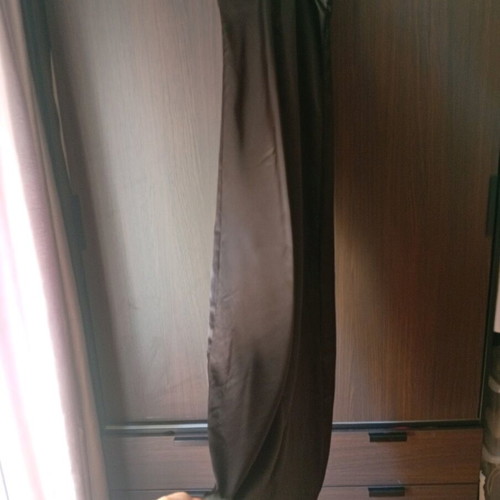 Women's black satin dress like new, size L