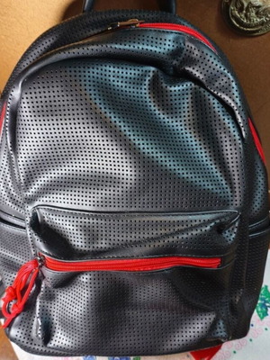 Unisex Black Backpack 30x35cm like new, 100% PVC, weatherproof