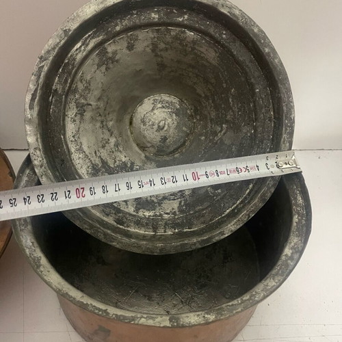 Copper pots used, set of 2
