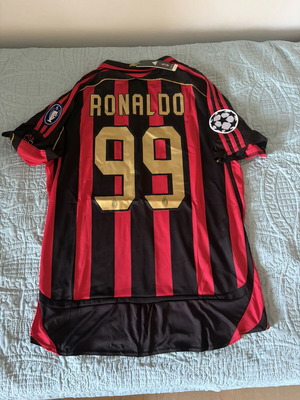 AC Milan Home Jersey 2006/07 Ronaldo #99 Champions League, Large