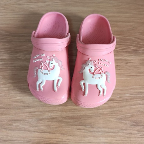 Marks & Spencer children's clogs with unicorns used, pink, size 32