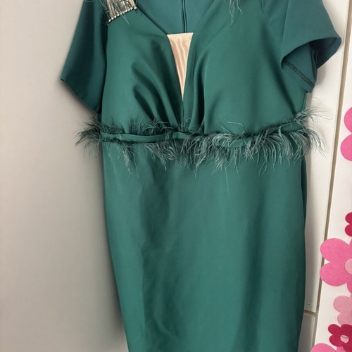 Evening dress green size XXL like new, worn once