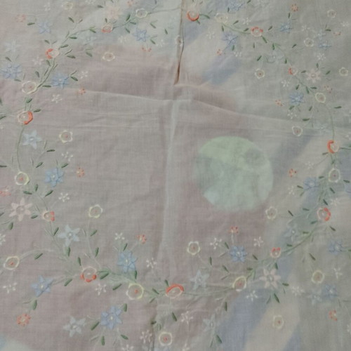 Tablecloth with colorful pastel flowers, new