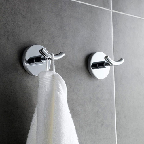 Bathroom hooks pack of 2 used, chrome stainless steel