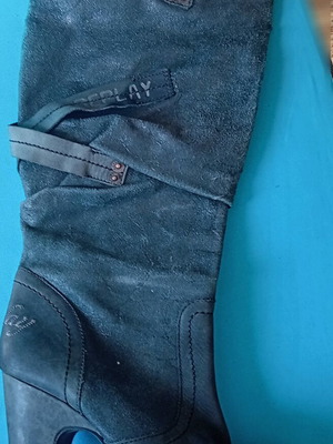 Replay vintage slouchy boots gray leather knee-high used size 38