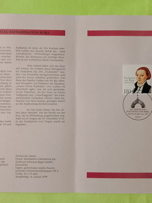 German stamp 1999 with Bonn first day cover