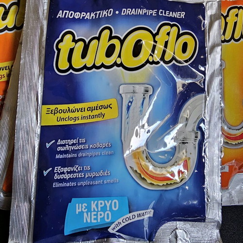 Tuboflo drain cleaner new, pack of 4 for hot and cold water
