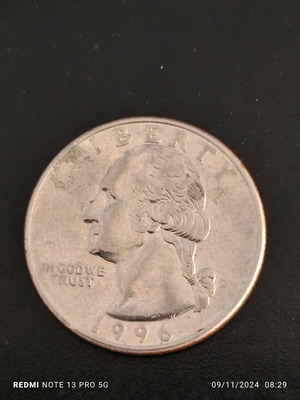 United States of America quarter dollars coin used
