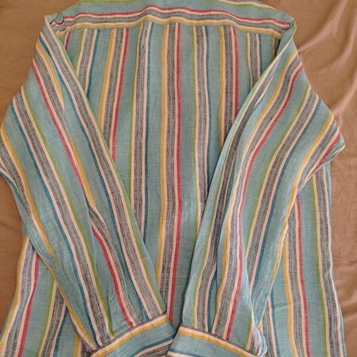 Tommy Hilfiger linen shirt striped medium like new