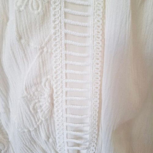 Iso white boho mini dress lace details size S like new