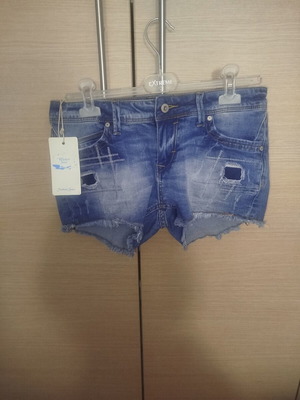 Water Jeans short blue denim shorts with rips, XL