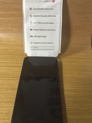 Xiaomi 15T smartphone, black, 12GB RAM, 256GB storage