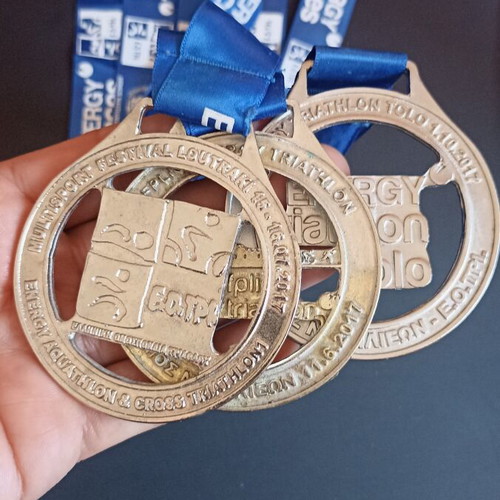 Energy Races Triathlon Medals Set of 3 2017, like new