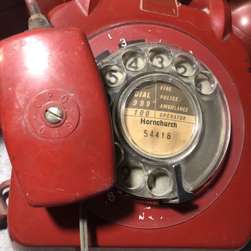 British General Post Office 706 CB GPO red vintage telephone