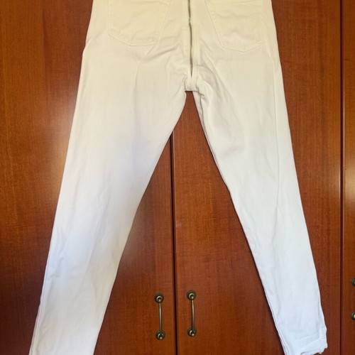 No Thinkin women's white high-waisted jeans like new, size S