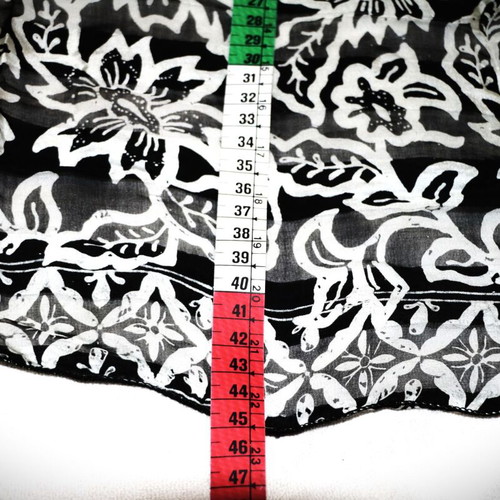Siam Silk Batik Scarf black and white, new