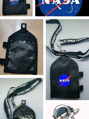 NASA commemorative ID holder with lanyard new