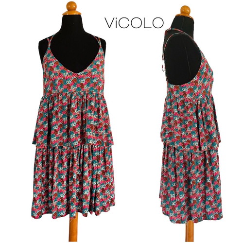 Vicolo dress like new, Italian summer style, size M, multicolor