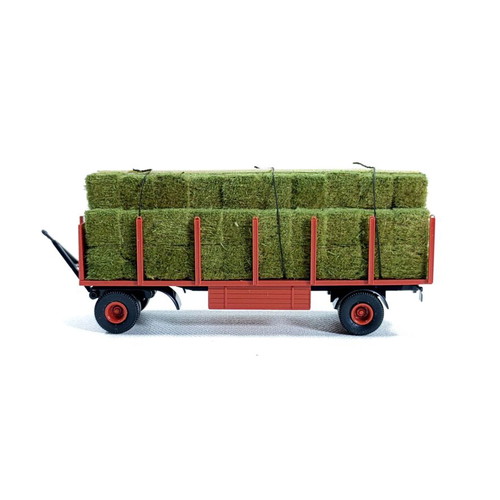 Brekina HO 1:87 Stake Trailer with Hay Load like new, Circus Krone