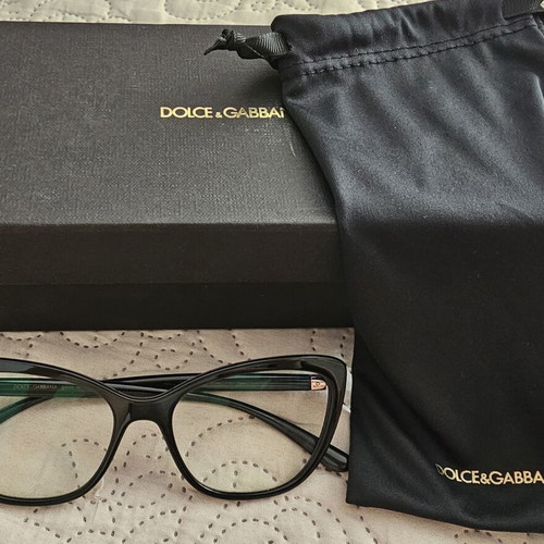 Dolce & Gabbana Cat-Eye Glasses Black Acetate Frame Like New