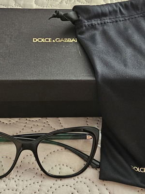 Dolce & Gabbana Cat-Eye Glasses Black Acetate Frame Like New