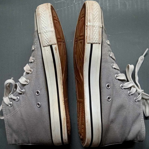 Canvas shoes used hand-painted size 38 gray