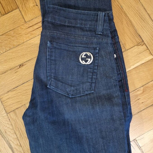 Gucci Vintage Jeans Size 27 Refurbished Dark Blue Cotton
