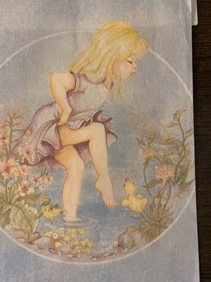 Vintage retro letter writing paper and envelope by Sarah Kay