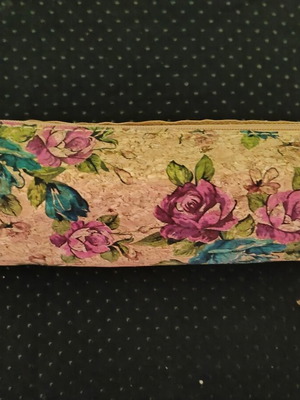 Cork Makeup Bag new, pink and brown, from Spain