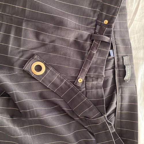 Fidele women's pants black with beige stripes like new