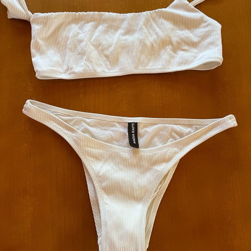 Nadia Rapti bikini size M like new, white, with bustier