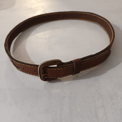 Women's belt 100cm used, brown with embossed details