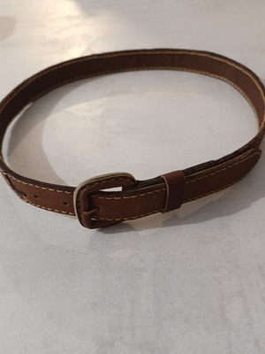 Women's belt 100cm used, brown with embossed details