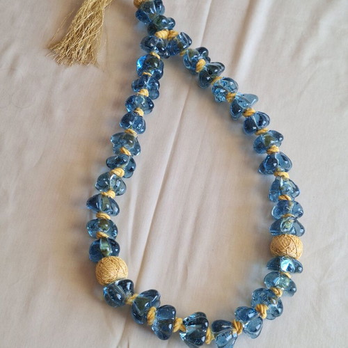 Vintage Arabic Glass Komboloi Murano Style Blue Misbaha Tasbih like new