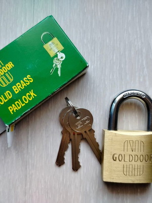 Golddoor heavy-duty padlock 500mm new with 3 keys