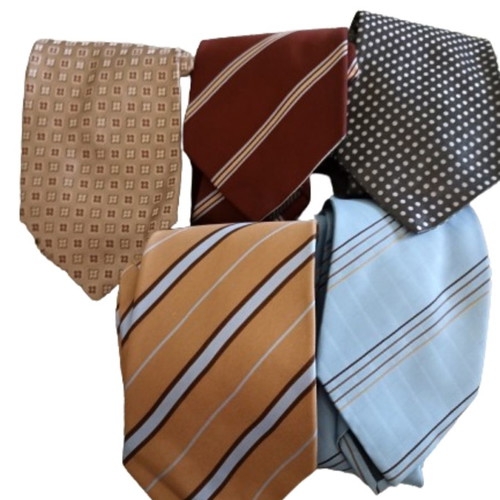 Silk branded ties used, pack of 5 plus 1 gift