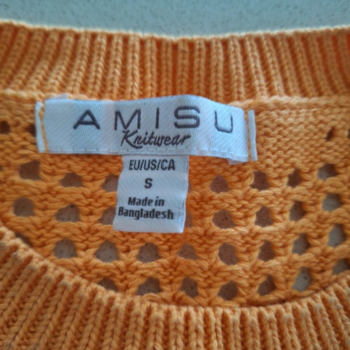 Amisu knitted blouse like new, orange, size S