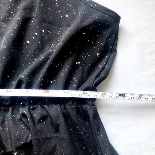 Black halter dress with glitter, size M, new