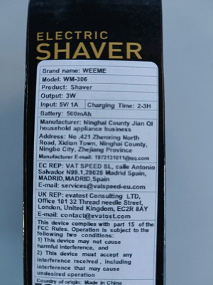 Rechargeable electric shaver new