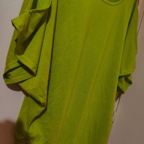 Women's blouse lime green 3XL like new, cold shoulder