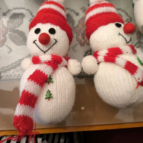 Set of 12 plush and fabric Christmas decorations like new